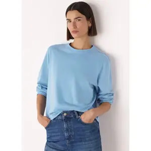Whistles Blue Relaxed Long Sleeve Tee